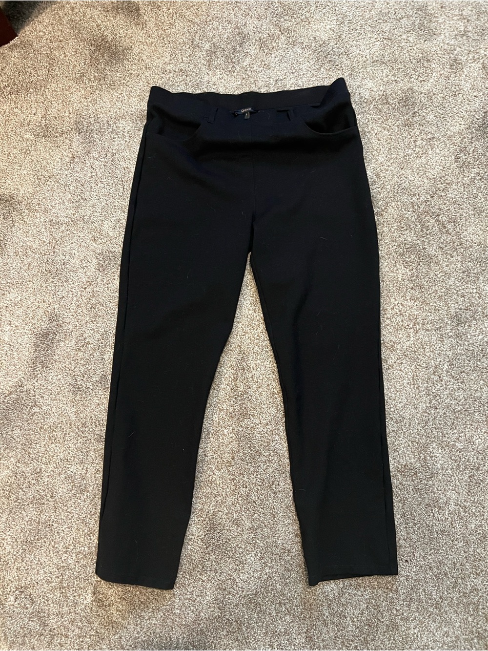 Quince Women's Black Dress Ponte Pants, Large